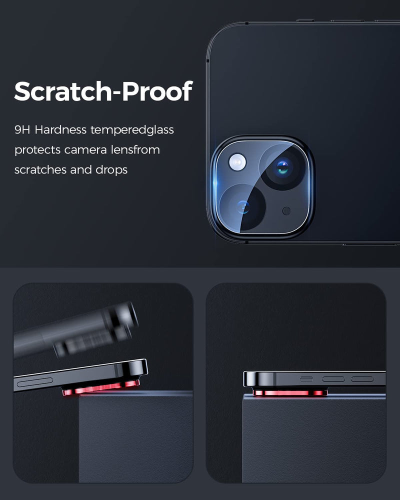 Uniwit [3 Pack] Camera Lens Protector designed for iPhone 14/14 Plus,9H Tempered Glass,Anti-Scratch,Case Friendly,Night Circle,No-Bubble HD Clarity,Full Cover