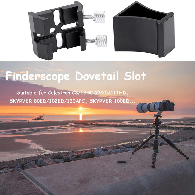 Telescope Finderscope Mount, Finder Scope Mounting Bracket Dovetail Slot Plate, Dovetail Base for Finder Scope