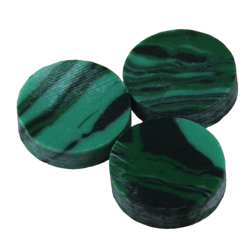 BQLZR 6.2x1.6mm Round Shape Green Malachite Guitar Fingerboard Marker Dot for Electric Guitar Acoustic Guitar Bass Pack of 10