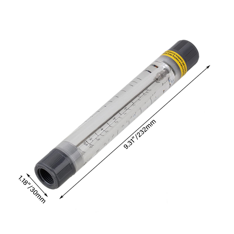 BQLZR 0.5-5 GPM / 1.8-18 LPM Flowmeter Water Flow Meter 1/2" BSP Connector Viton Seals