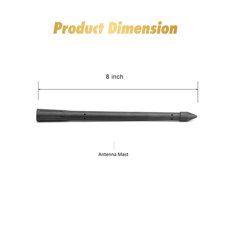 KSaAuto 8 Inch Antenna Compatible with Nissan 2008-2021 VW | Car Wash Safe Flexible Rubber Antenna Replacement | Designed for Optimized FM/AM Radio Signal Reception