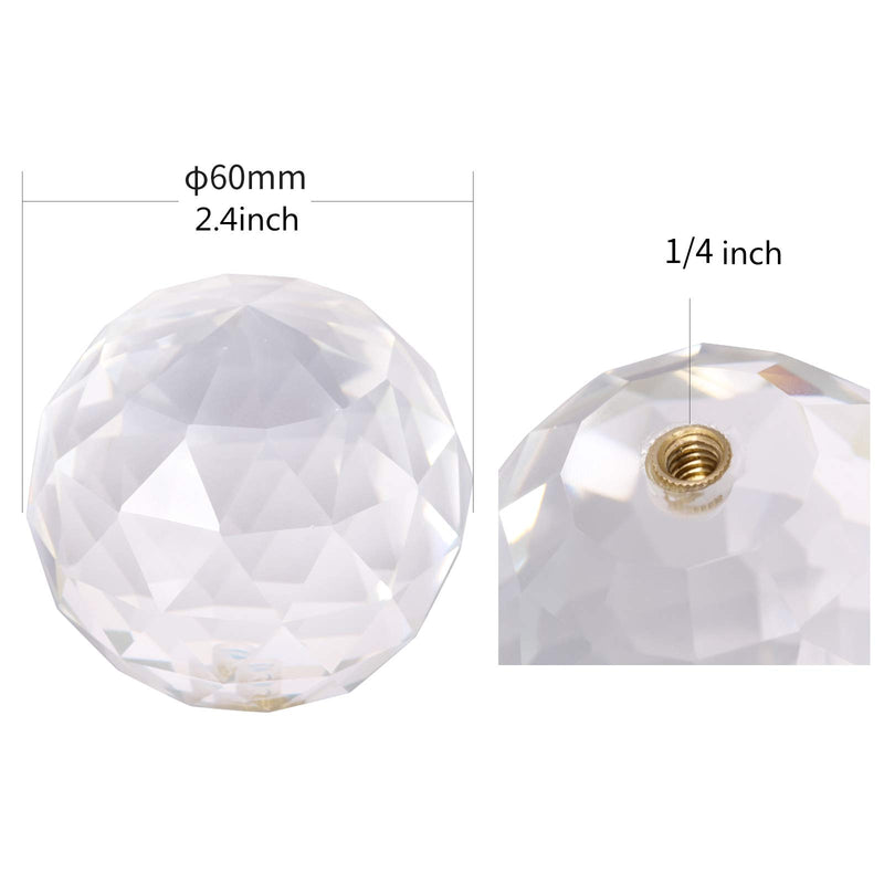Selens Photo Photography Prism with Female 1/4 Inch, Professional Crystal Glass Ball Create Light Rainbow Effect for Camera Lens, for Photographer (60mm /2.4 Inch) Sphere prism