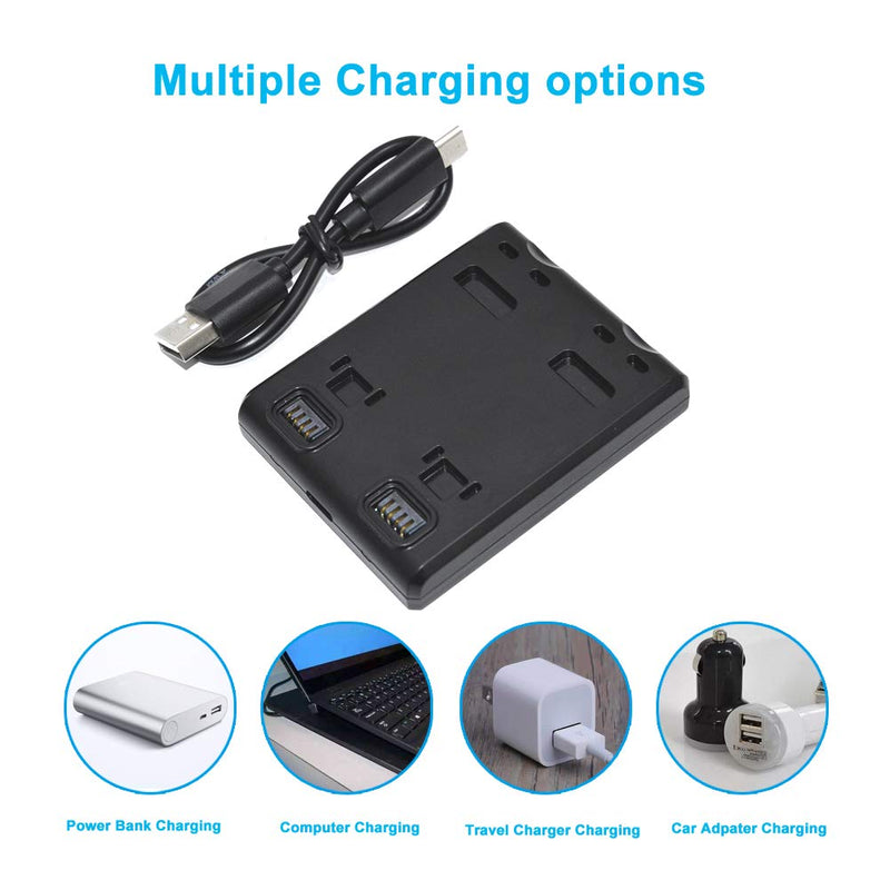 MEKNIC Dual Battery Charger Hub for Insta360 One R Battery and Boosted Battery Base Support Fast Charging (Battery Charger for One R) Battery Charger for One R