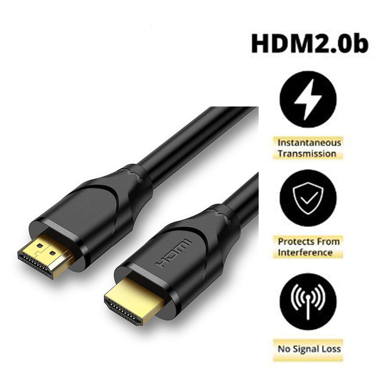 4K HDMI Cable 1.5 Foot- Norsimda High Speed 18Gbps HDMI 2.0 Cable,Supports 4K HDR,3D,2160p,1080p,Ethernet and Audio Return 30AWG Braided HDMI Cord, 60HZ Compatible UHD TV,PS4,PS3,Blu-ray,PC,Projector 1.5 ft
