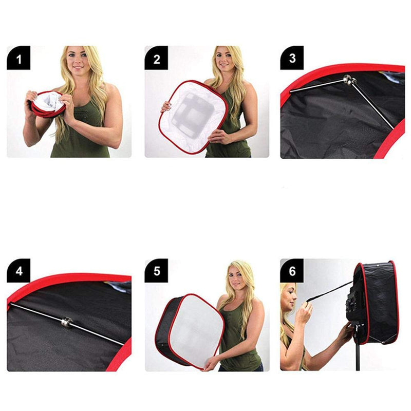 Softbox Diffuser for Video Light Collapsible LED Light Panel Softbox Diffuser with Locking Tape and Carry Bag for Photo Studio Portraits Photography Video Shooting