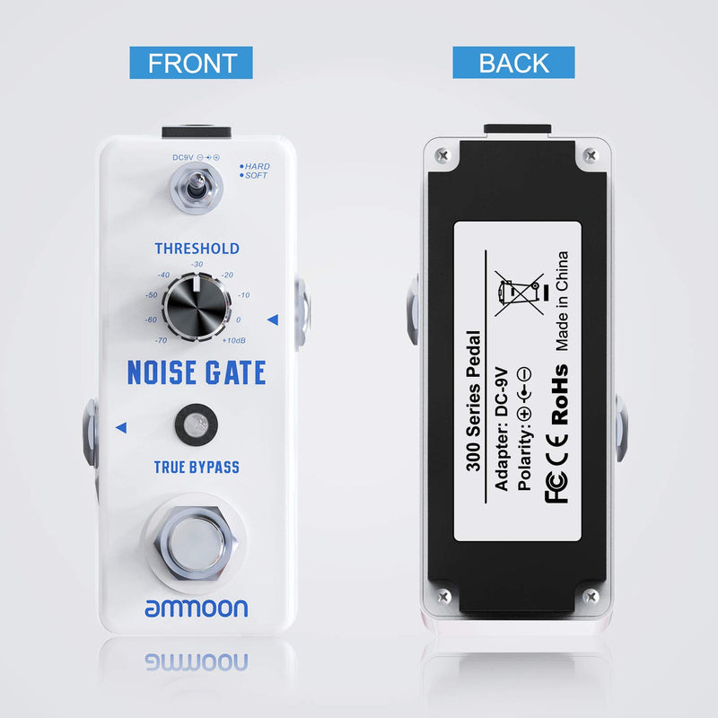 [AUSTRALIA] - ammoon Guitar Noise Gate Pedal 2 Modes(Hard/Soft) Full Metal Shell True Bypass for Bass Electric Guitar 