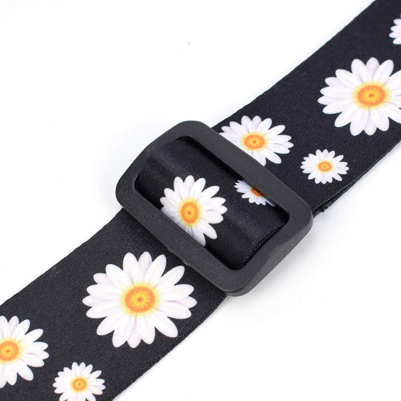 CLOUDMUSIC Ukulele Strap White Daisy For Soprano Concert Tenor Baritone