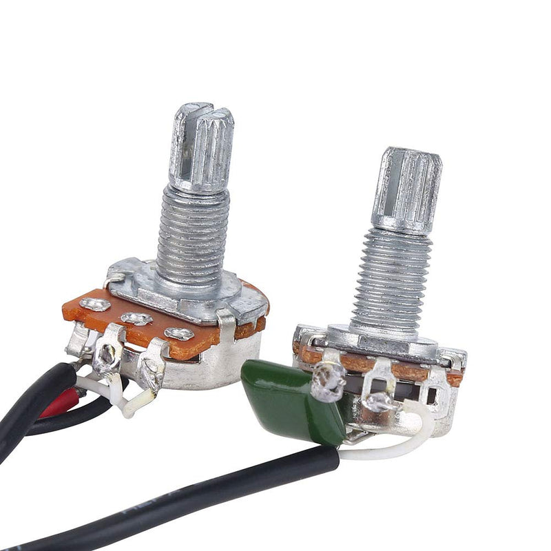 Dilwe Bass Wiring Harness Kit, Including 11 Piece Nuts and 6 Piece Washers for Replacement Guitar for Electronic Guitar