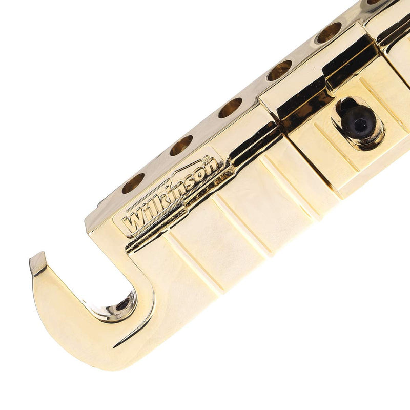 Wilkinson GTB Adjustable Intonated Wraparound Bridge Tailpiece for Les Paul Style Electric Guitar, Gold