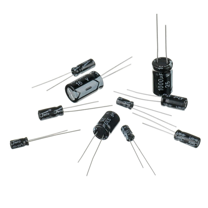 [AUSTRALIA] - HUAREW 24 Values 600 Pcs 0.1 uF to1000 uF MFD 10 16 25 50 V Volt Aluminum Electrolytic Capacitor Assortment Kit 