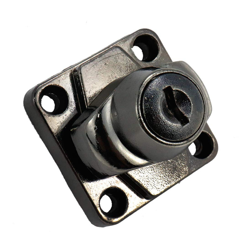 Rannb Key Hasp Lock Bright Dark Grey Twist Knob Keyed Locking Hasp 4 Inch Length Black