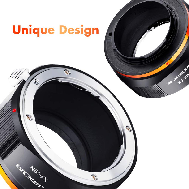 K&F Concept Lens Mount Adapter for Nikon AI/F Mount Lens to Fujifilm X Series Mirrorless FX Mount Camera Adapter with Matting Varnish Design for Fuji XT2 XT20 XE3 XT1 X-T2 NIK-FX（AI-FX)
