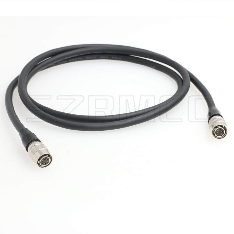 [AUSTRALIA] - SZRMCC Hirose 6 pin Female to Hirose 6 pin Female Basler GigE CCD Industrial Camera Power I/O Extension Cable (Straight to Straight, 1m) Straight to Straight 