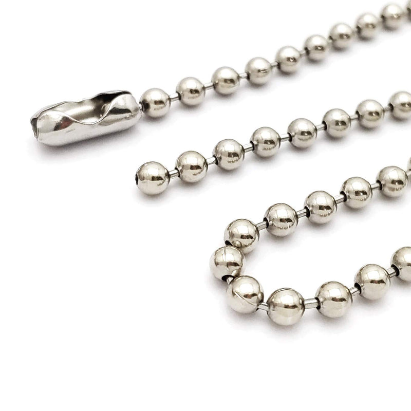 Ball Chain # 10 4.5mm connectors Stainless Steel 50 Count