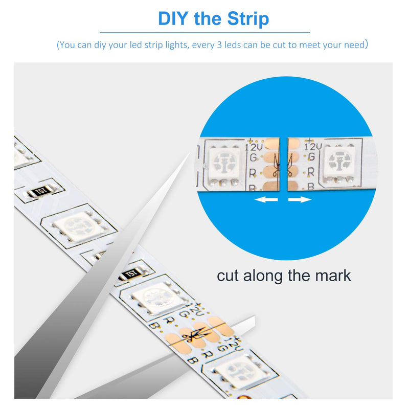 Daybetter Infrared Remote Control Led Strip Lights Kit - 300Leds 16.4ft