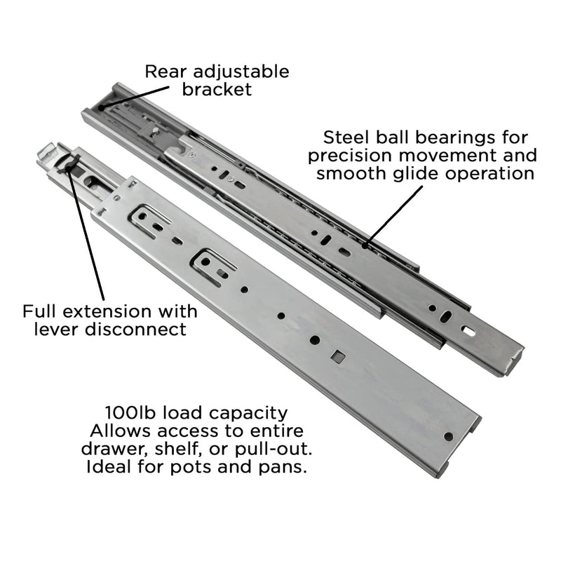 Hickory Hardware P1055/12-2C Collection Soft Close Drawer Slide 12" Cadmium Finish (2 Pack), 2 Piece