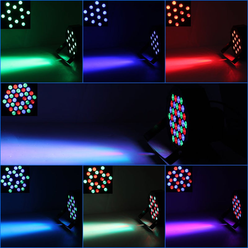 [AUSTRALIA] - TENKOO LED Par Stage Light, 36 LEDs RGB Sound Activated Party Lights 512 DMX 7 Lighting Color Disco Lights for DJ Club Party Bar Karaoke Wedding Show Live Concert Lighting.(no remote control) 1pcs 