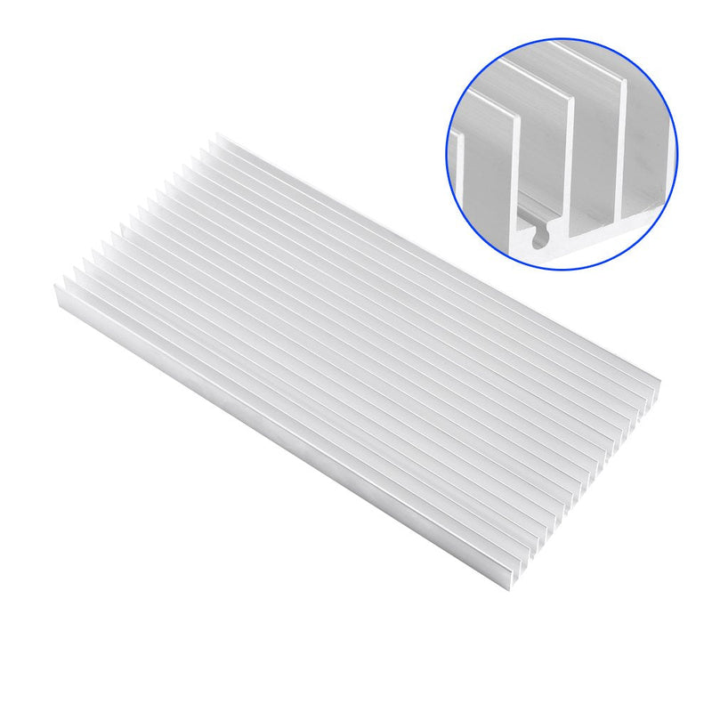Aluminum Heat Sink Heatsink,Cooler Cooling for Led Amplifier Transistor IC Module 11.81" x 5.51" x 0.78"