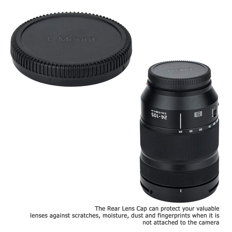 (2 Packs) Body Cap and Rear Lens Cap Kit for Leica L Mount Cameras and Leica L Mount Lens, fit Panasonic S1 S1R S1H DC-S5 Leica SL (Typ601) CL Sigma FP