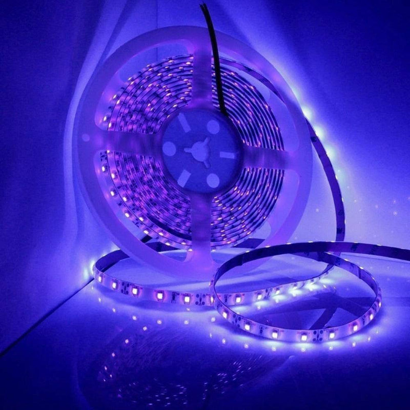 [AUSTRALIA] - Black Light Strip, Purple LED Strip 16.4Ft/5M 300 Units Lamp Beads, Non-Waterproof Purple Light for Dance Party, Body Paint, Night Fishing, Work with 12V 2A Power Supply 16.4 Feet 