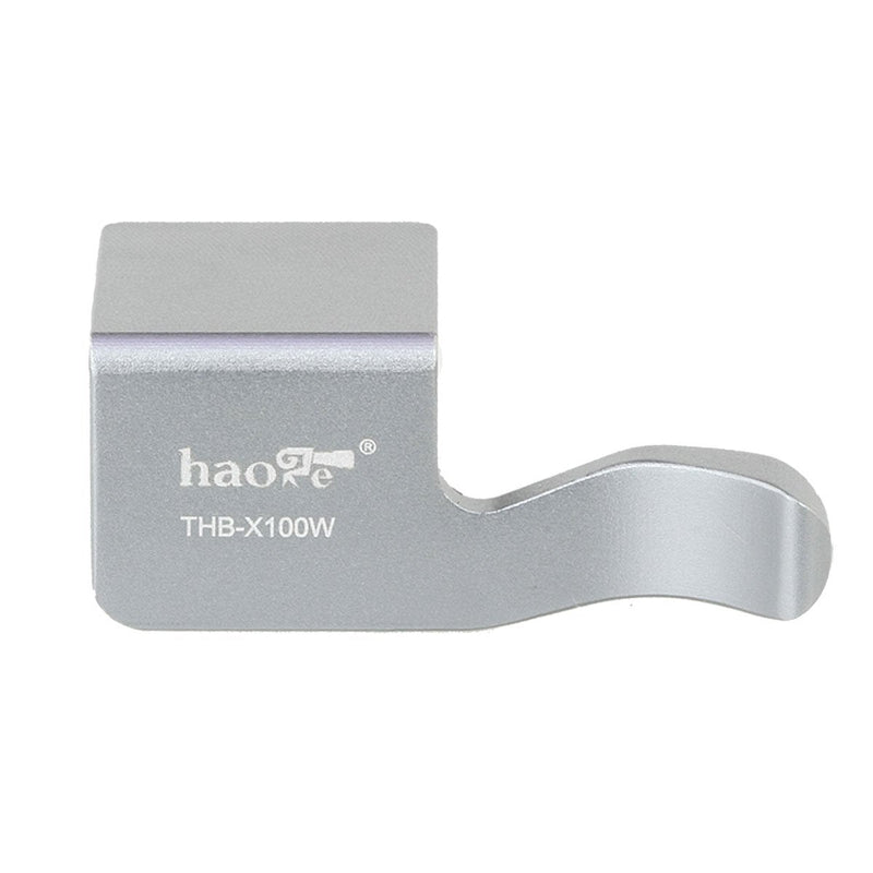 Haoge THB-X100W Metal Hot Shoe Thumb Up Rest Thumbs Up Hand Grip for Fujifilm Fuji Finepix X100 X100S Camera DSLR Silver