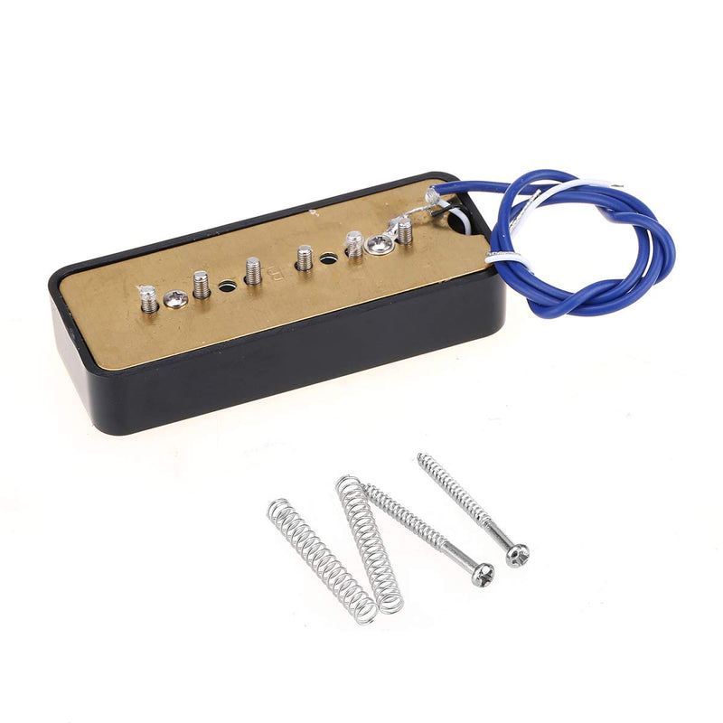 Wilkinson Low Gauss Iconic Sound Ceramic P90 Soapbar Single Coil Pickups Set for SG/LP Electric Guitar, Black