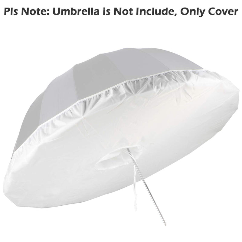Selens 51 Inch/4.25" Photo Studio Diffusion Parabolic Umbrella Front Diffuser Cover for Black Reflective Parabolic Umbrella, White U51-R Diffuser