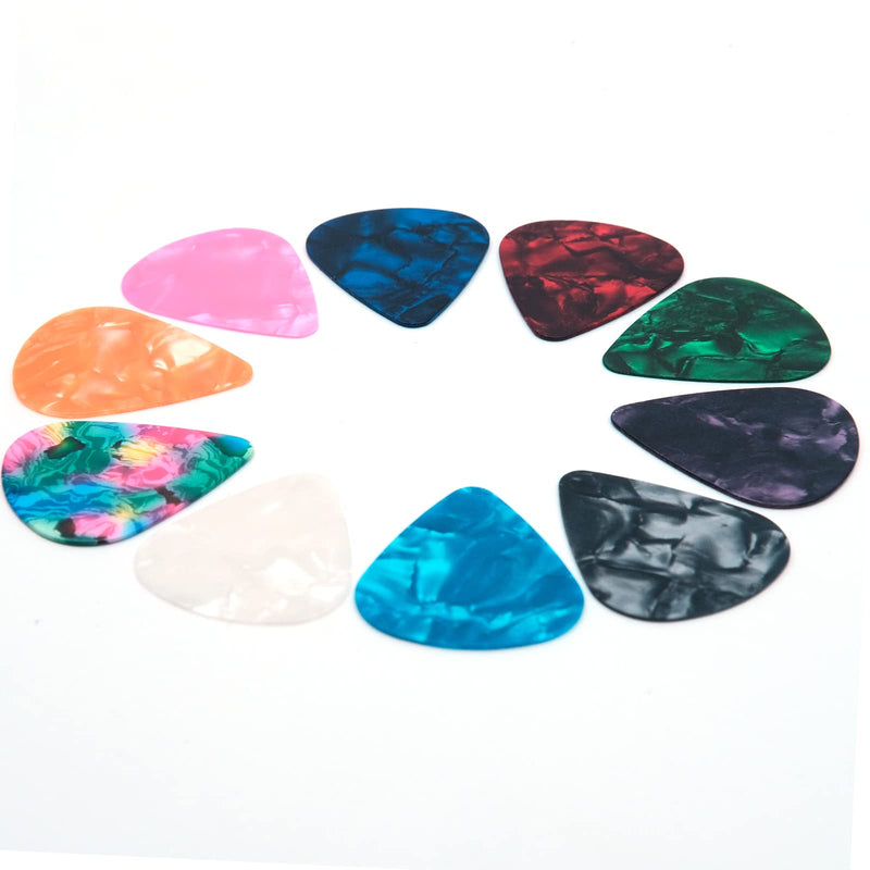 harpfeas 30 PCS Guitar Picks, 3 Different Thickness Abstract Art Colorful Celluloid Guitar Pick Plectrums For Bass, Electric, Acoustic Guitars Includes 0.46mm, 0.71mm, 0.96mm(Color Random)