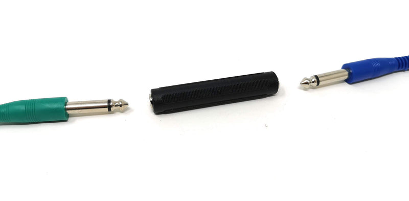 MainCore 6.35mm Mono Jack Socket To 6.35mm Mono Jack Socket Coupler Joiner Adapter for Guitar, Speaker, Music Instrument