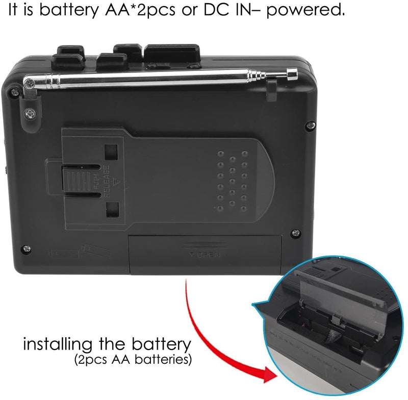 DIGITNOW! AM/FM Pocket Radio Cassette Player, Portable Personal Voice Audio Cassette Recorder Cassette Walkman Player Built-in Speaker