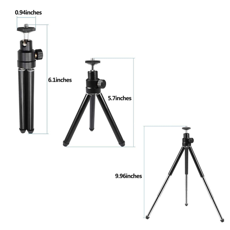 Portable and Extendable Webcam Tripod, AUSDOM Lightweight Mini Aluminum Tripod with 1/4'' Mounting Screw for Webcams, GoProdevices, Small Digital Dameras (not DSLRs)