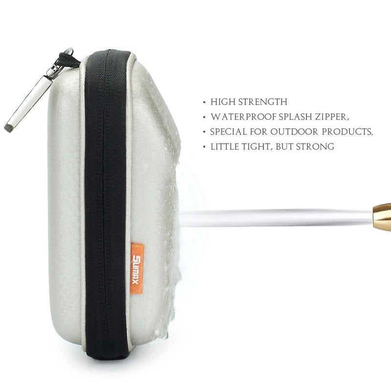Hard EVA Shock Resistant Compact Digital Camera Case Carrying Protective for Canon PowerShot SX730 HS G9 X Nikon COOLPIX S33 Panasonic LUMIX DC GX850 ZS70 Sony Cyber-Shot HX90 Olympus TG-5, Off-White White