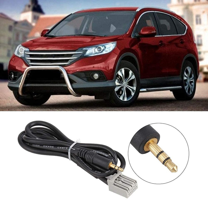 KIMISS Audio Cable, 3.5mm Audio Car GPS Cable AUX Adapter for Civic 2006-2013 CRV Accord Input Connector
