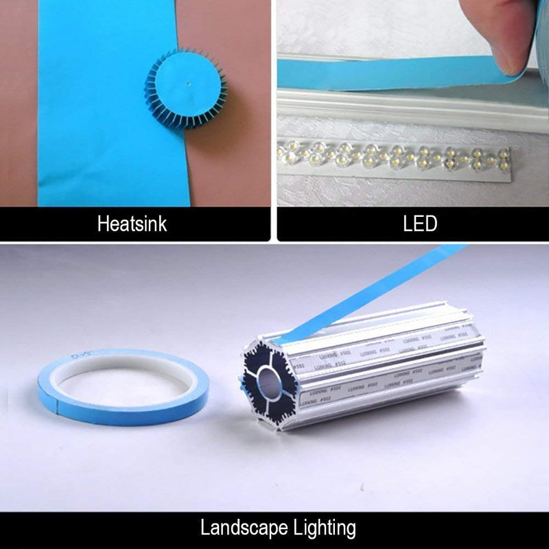 Thermal Adhesive Tape 30mm by 25M, HPFIX High Performance Thermally Conductive Tape Apply for Coolers, Heat Sink, LED Strips, Computer CPU, GPU, Easy to Apply & High Durability 30mm x 25M