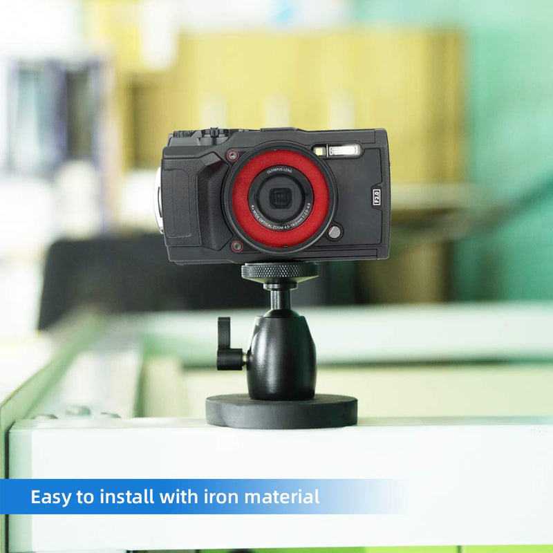 Magnetic Camera Stand Magnetic Foot Mini Ball Head Heavy Duty Metal Securely Attaches to Steel or Other Magnetic Surfaces