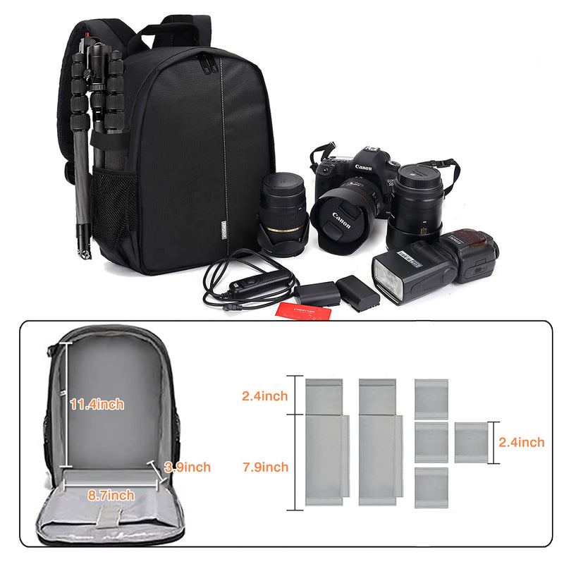 Camera Bag Waterproof DSLR Cameras, Lens, Tripod and Accessories