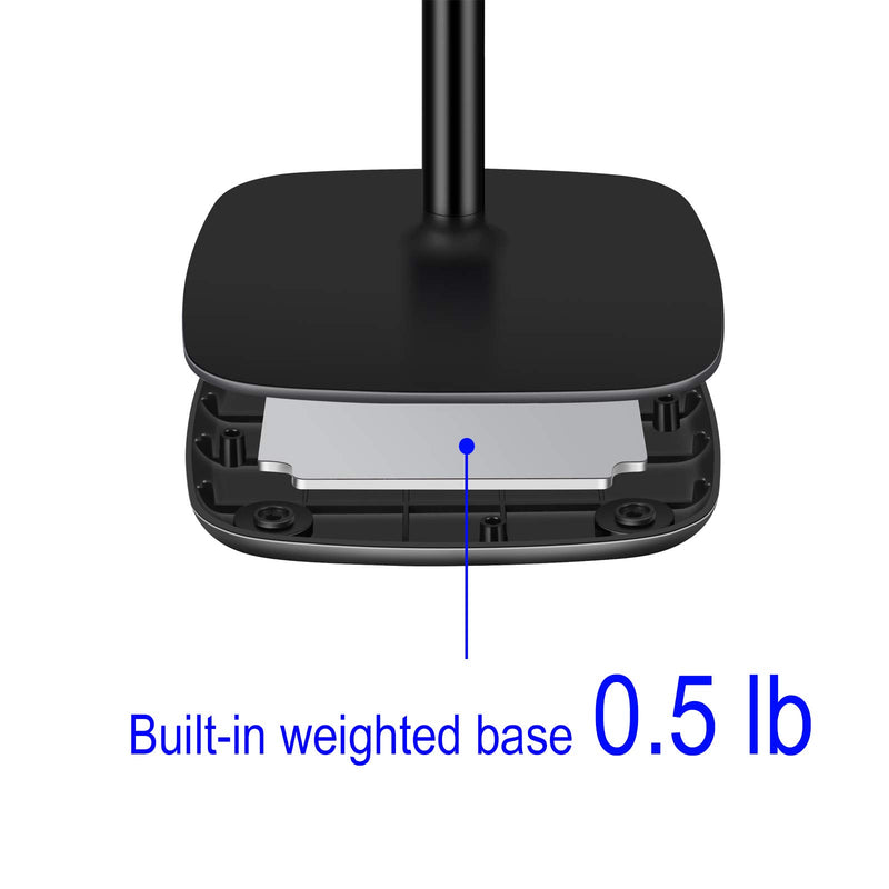 JASCCY Universal Aluminum Headphone Stand for Desk, Gaming Headset Earphone Hanger Holder Rack for Table Desktop with Solid Heavy Base, Flexible Headrest Headphones - Black Black 2