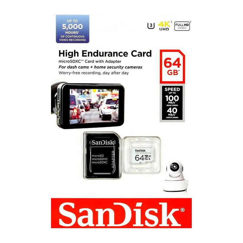 SanDisk High Endurance 64 GB Class 10/UHS-I (U3) microSDXC