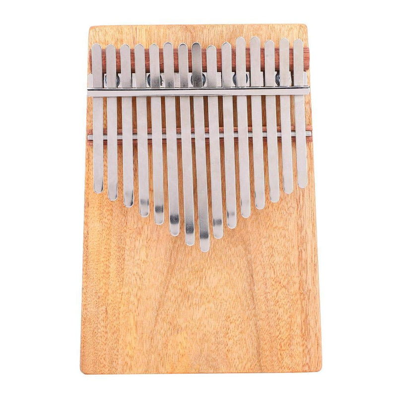 Kalimba 15 Keys Thumb Piano, Portable Full solid Camphorwood 15 Scales G Major Kalimba Instrument with Belt Bag Stickers K15CAP