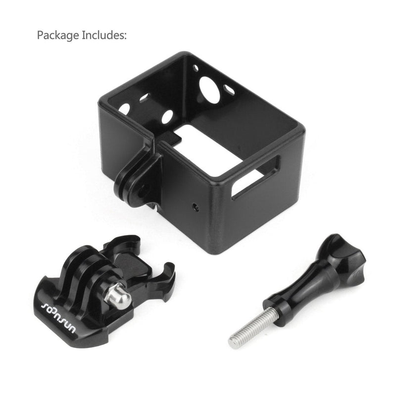 SOONSUN Frame Mount Extension for GoPro Hero 4 3+ 3 with Screen / Battery Extension - Use with LCD BacPac or Battery Extension - Includes Quick Release Buckle and Thumb Screw