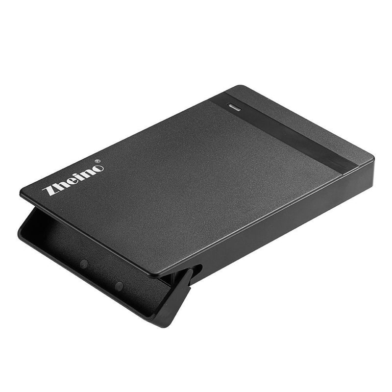 Zheino 2.5 Inch USB 3.0 Hard Drive Disk HDD External Enclosure Case with USB 3.0 Cable for 9.5mm 7mm 2.5" SATA HDD and SSD, Support UASP and Optimized for SSD, Tool-Free 2.5 USB 3.0 SATA Enlosure