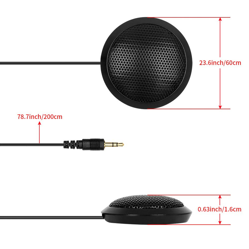 [AUSTRALIA] - Evenwils Conference Microphone 3.5mm Desktop Microphone Desktop Mic Surface Mounted Mic PC Laptop Microphone for Conference Meeting Gaming Skype Calls 