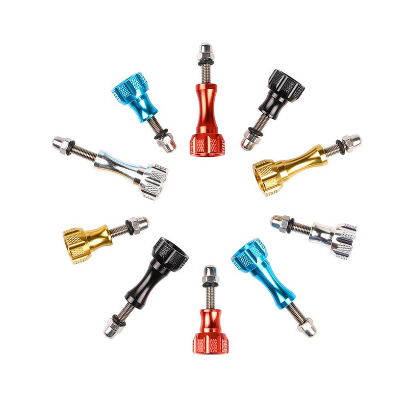 [AUSTRALIA] - SLFC 3 Pcs Aluminum Alloy Thumbscrews for GoPro Hero 2018, GoPro Fusion, GoPro Hero 8/7/6/5/4/3/2/1 and DJI Osmo Action, 8 Colors, Very Durable, Standard Camera Mounts Screws (Pink) Pink 