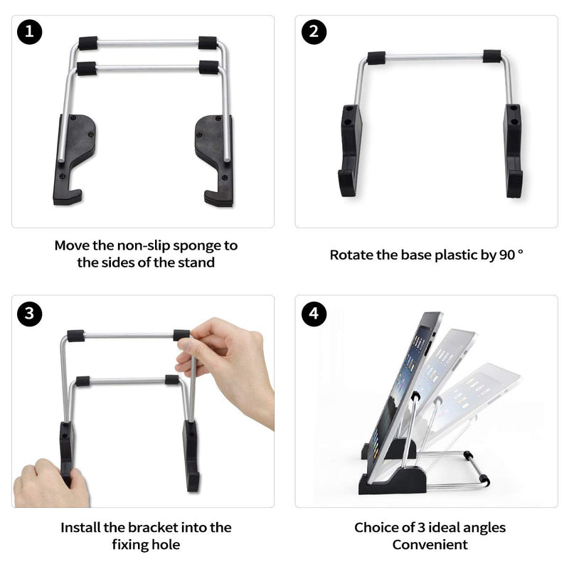 Mlife Mini Light Pad Stand - Adjustable Light Box Tablet Stand, 3 Angles Non-Skidding Metal Holder for A4 LED Tracing Box & Diamond Painting Light Pad