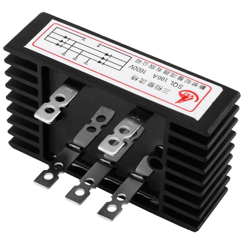 [AUSTRALIA] - SQL 100 amp 1600V 3 phase AC to DC High Power Rectifier Silicon Full Wave Diode Bridge Rectifier Module 5 Terminal with Heatsink 