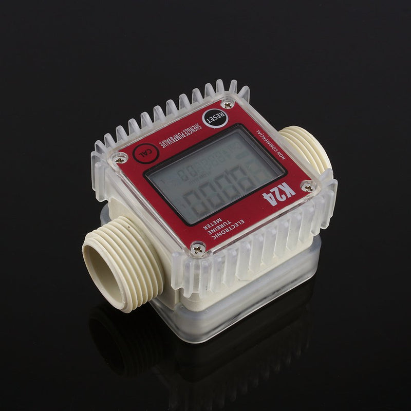 [AUSTRALIA] - K24 LCD Turbine Digital Diesel Fuel Flow Meter Anti-Corrosion for Diesel Fuel Oil Urea Chemical Liquid Water 