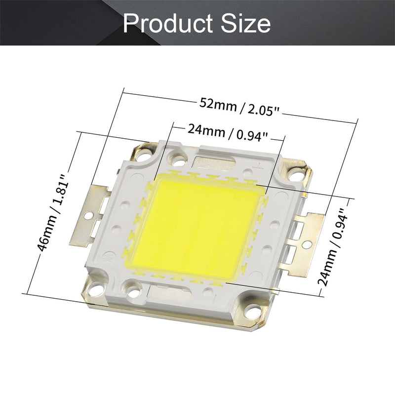 [AUSTRALIA] - Othmro 6500K LED Chip Bulb Lamp 20W 30-36V Cob LED Chip Light, 52mm (LxW) for Replacing The Light Source Super Bright High Power or Floodlight Bright Light 5pcs 