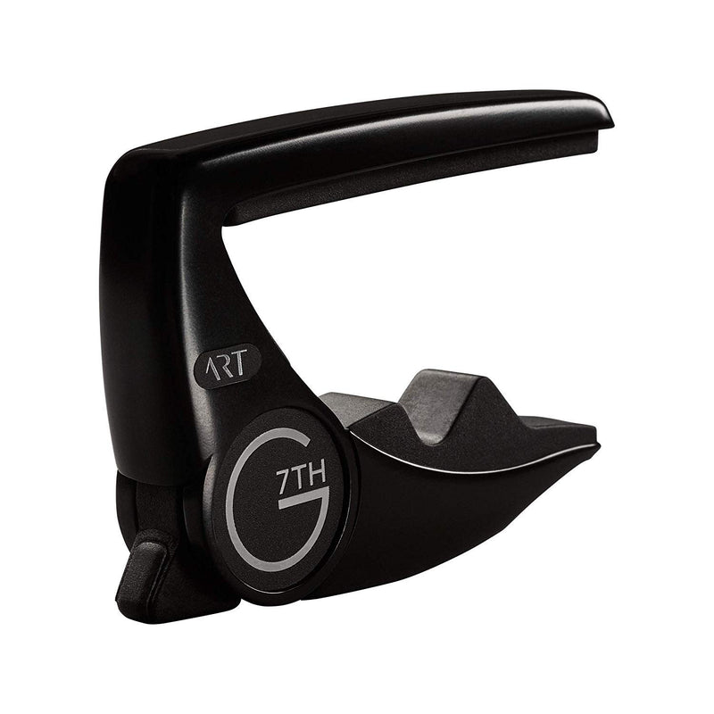 G7th Performance 3 ART Capo - 6 String, Satin Black - Bundled with 2 MXR Patch Cables