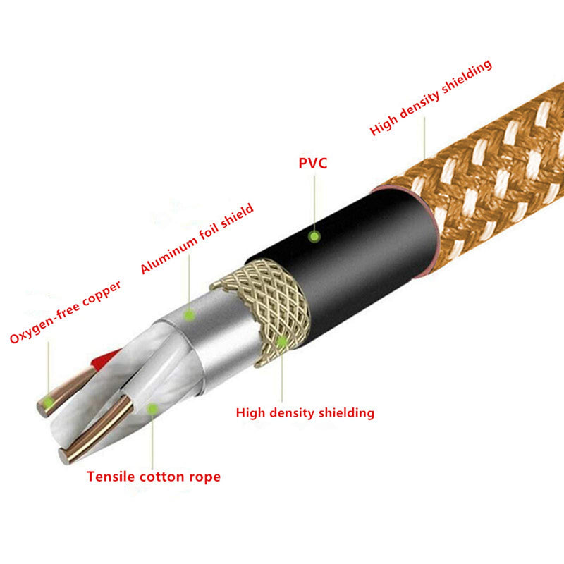 2 Pack Electric Guitar Instrument Cable 10FT, Right Angle 1/4 Inch TS to Straight 1/4 Inch TS Gold Plated 6.35mm Guitar Cord, Gold Plated 3.5mm&6.5mm Stereo Adapter, 9 Picks WMMM