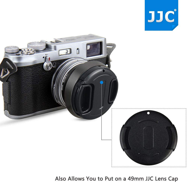 [AUSTRALIA] - JJC Metal Lens Hood Shade Protector with 49mm Filter Adapter Ring for Fujifilm Fuji X100V X100F X100T X100S X100 X70 Replaces Fujifilm LH-X100 Lens Hood & AR-X100 Filter Adapter Ring/Black 
